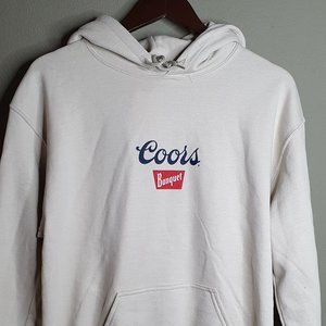 FINAL PRICE!!!! Men’s Vintage Brew City Coors Banquet Beige Sweatshirt HoodiE
